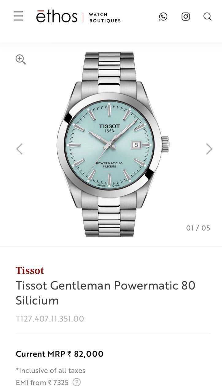 TISSOT T- CLASSIC POWERMATIC 80 AUTOMATIC