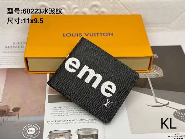 Supreme Mens Wallet With Box Black White