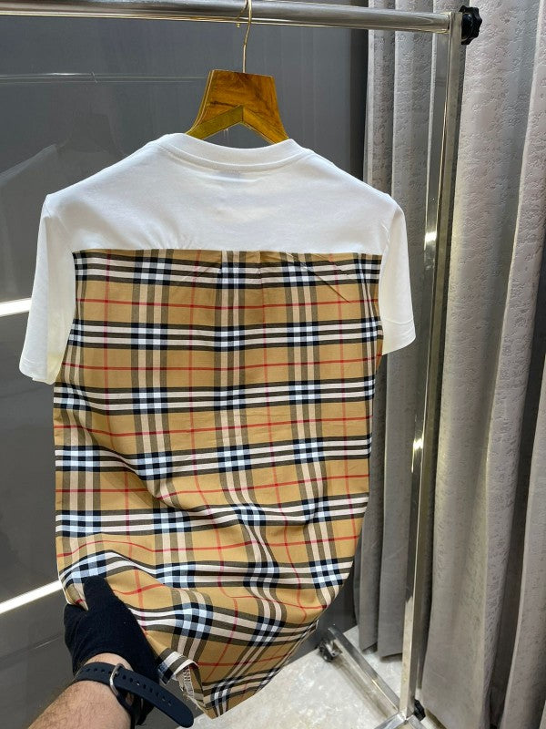 BURBERRY WHITE PREMIUM TURKISH T-SHIRT