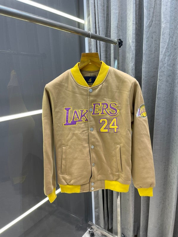 Big sale LAKERS BROWN EMBOSSED PRINT PREMIUM JACKET