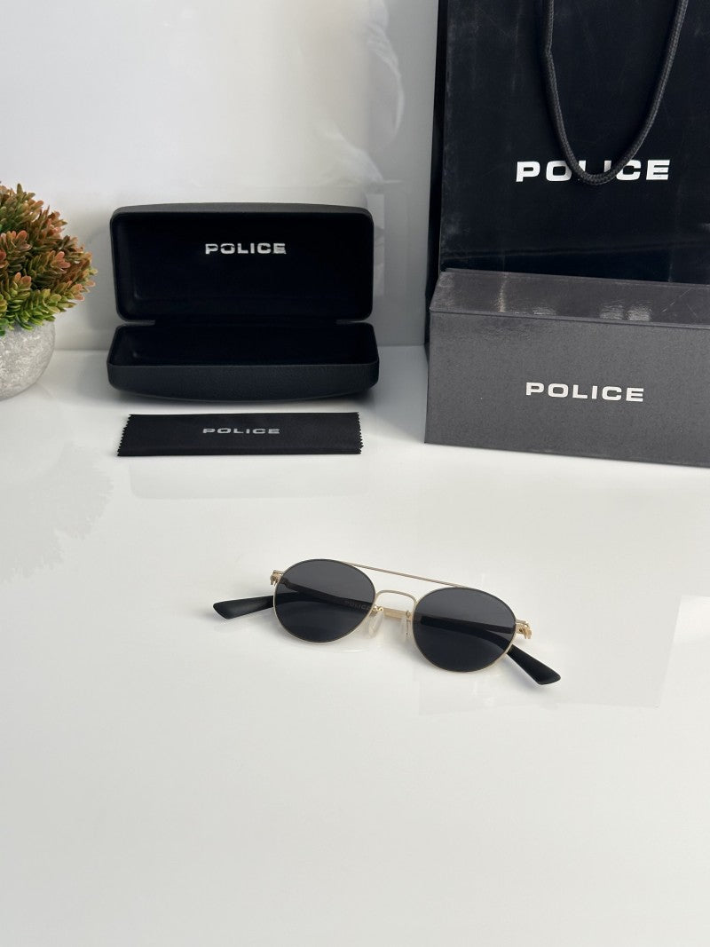 Police 011 Gold Black