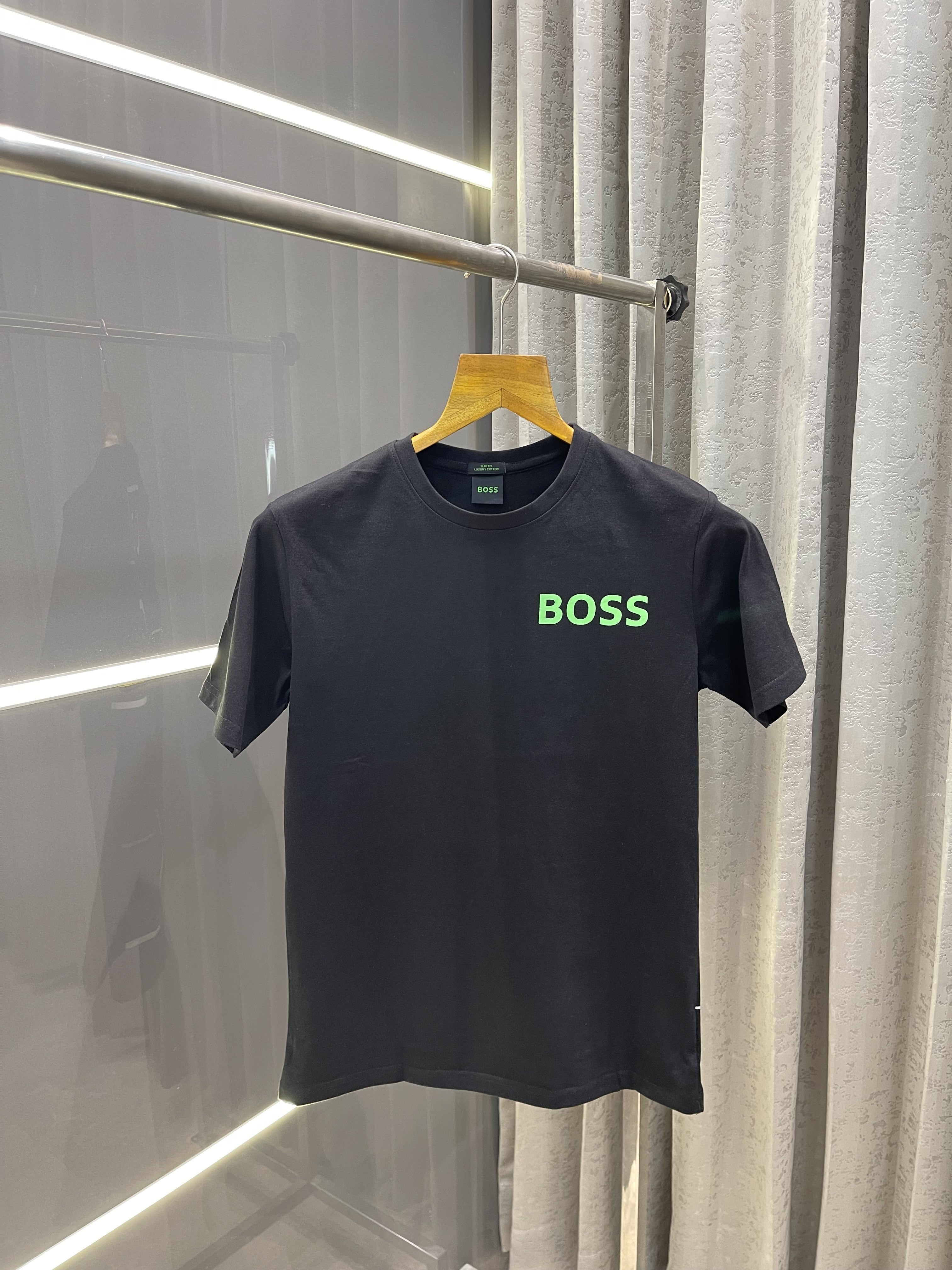 BOSS BLACK PRINTED PREMIUM ROUND NECK T-SHIRT