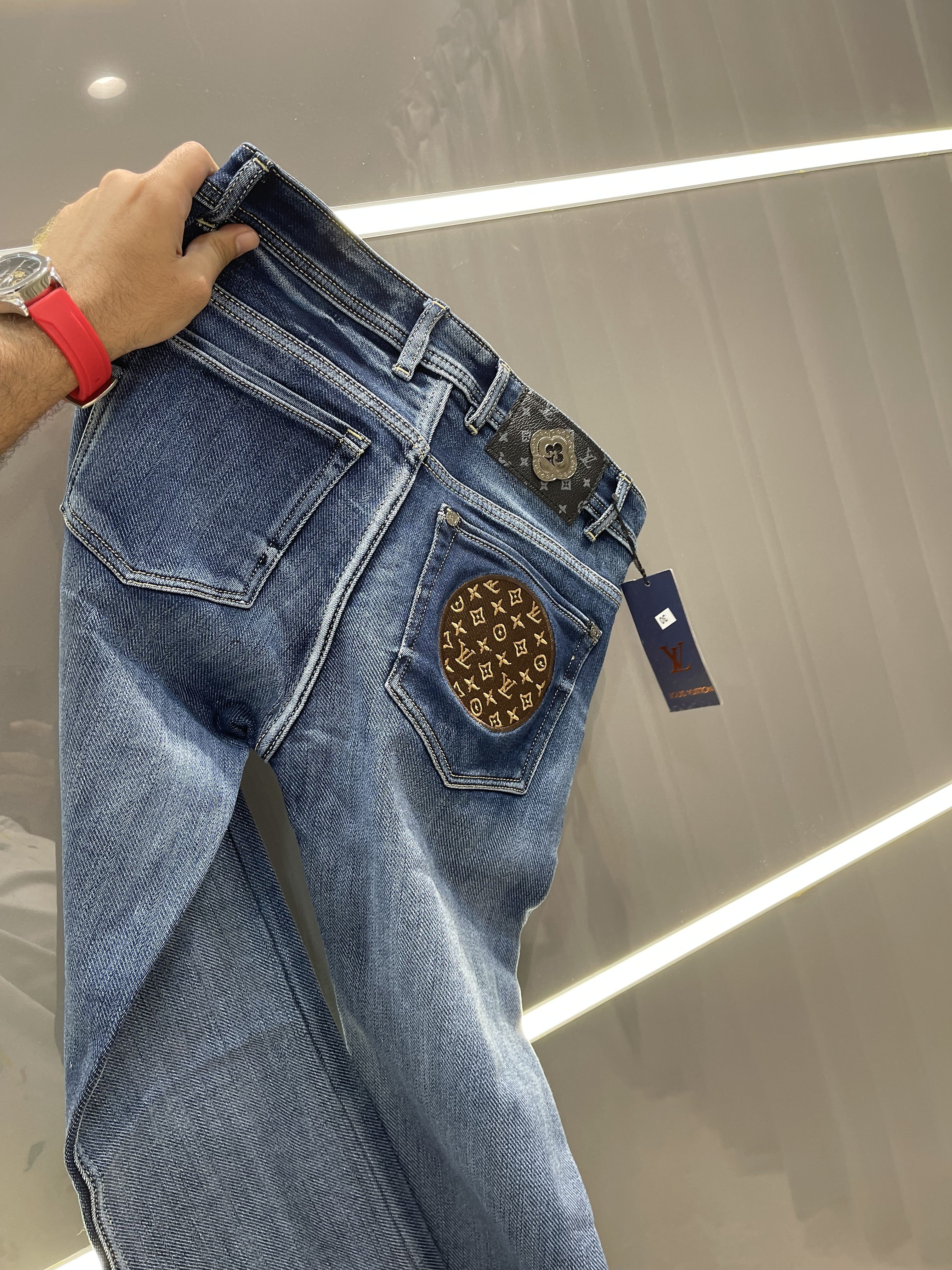 Big sale LOUIS VUITTO N MID BLUE MONOGRAM PRITN PREMIUM DENIM