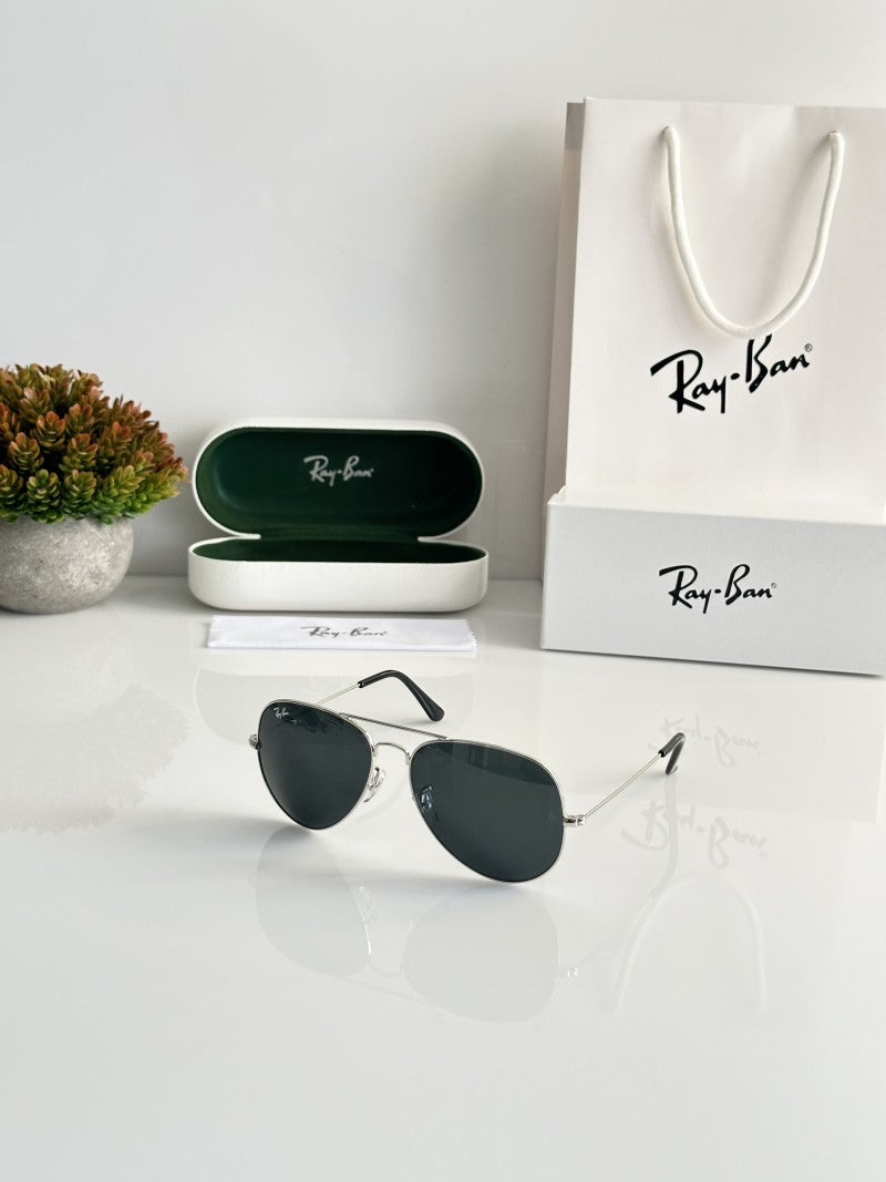 Rayban Aviator Silver Black
