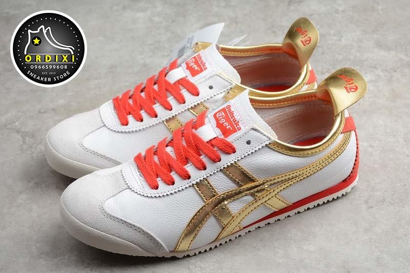 Onitsuka Tiger Mexico White Gold Red sale