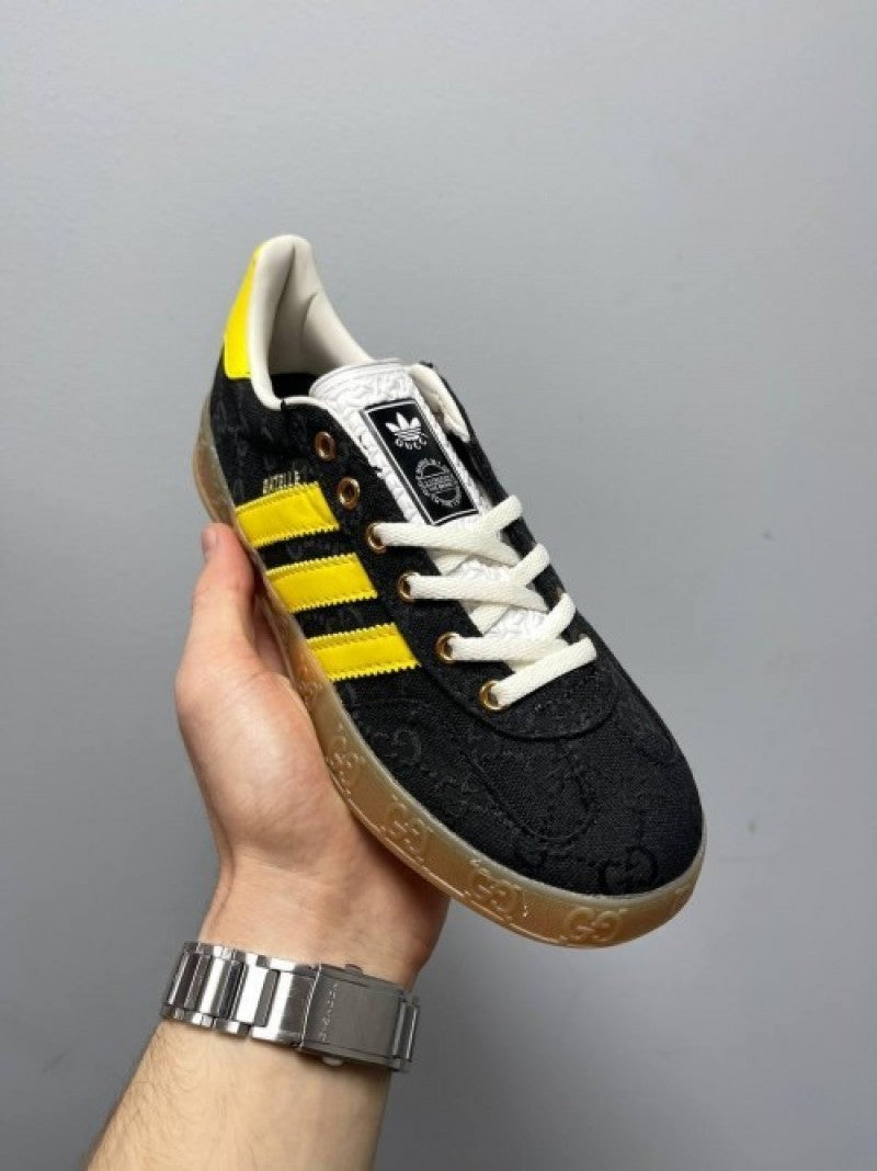 adida x guc gazelle black yellow