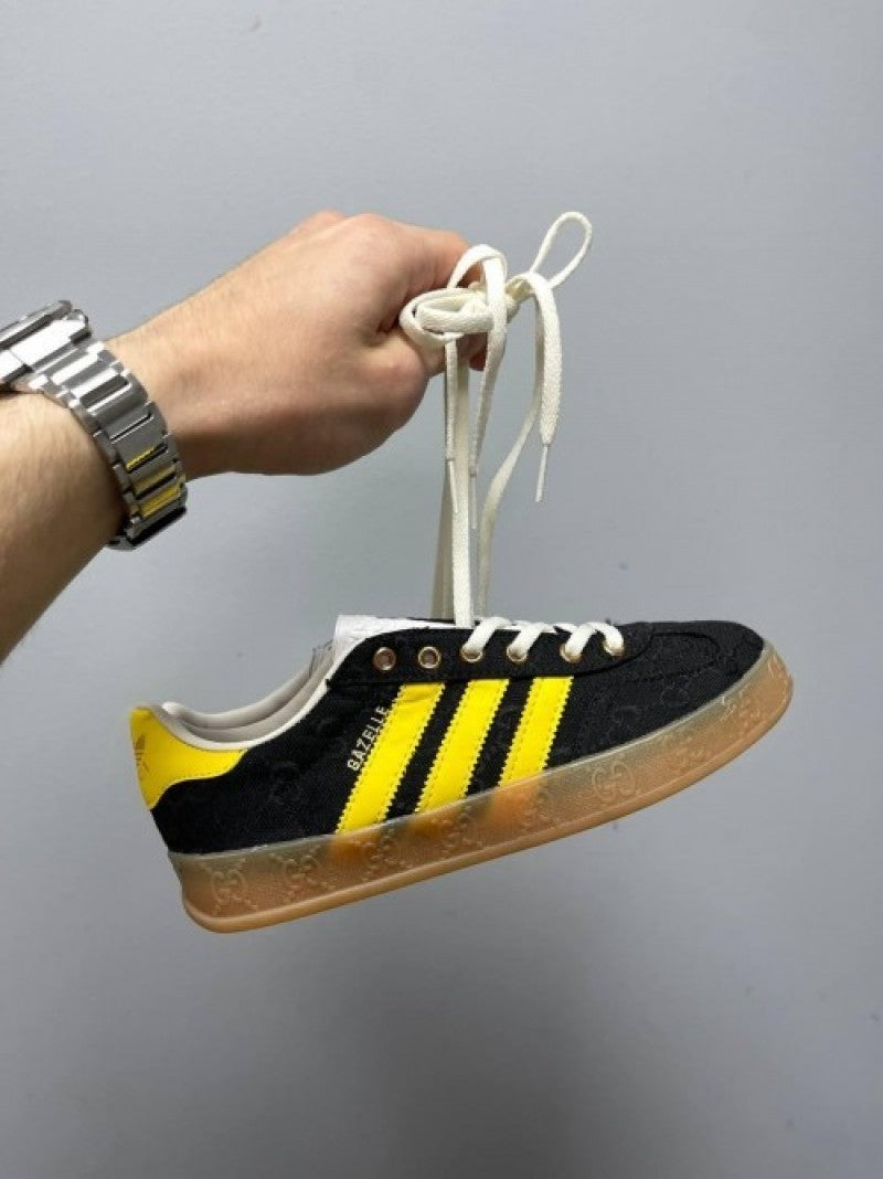 adida x guc gazelle black yellow