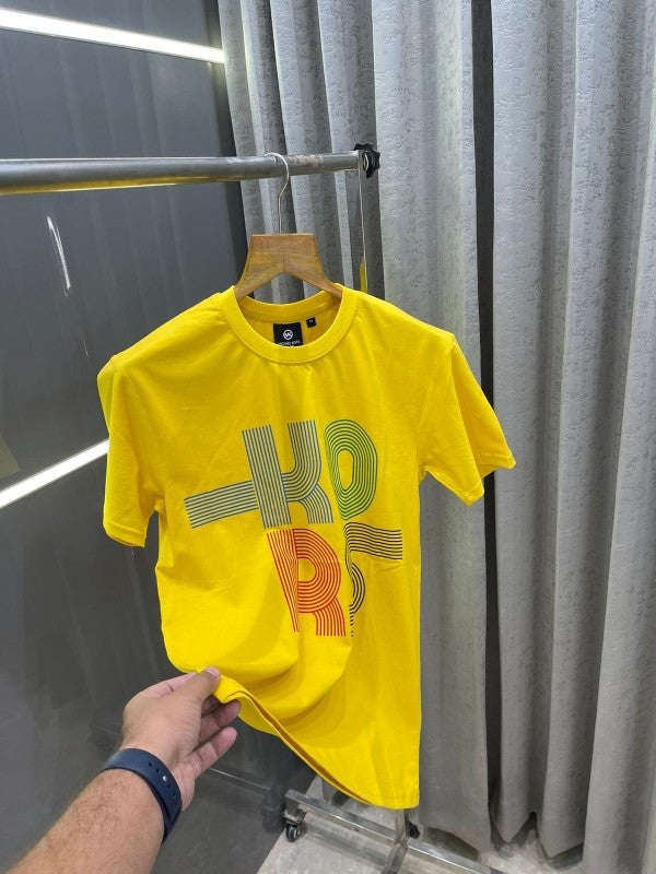 Big sale MICHAEL KOR.S YELLOW PRINTED PREMIUM T-SHIRT