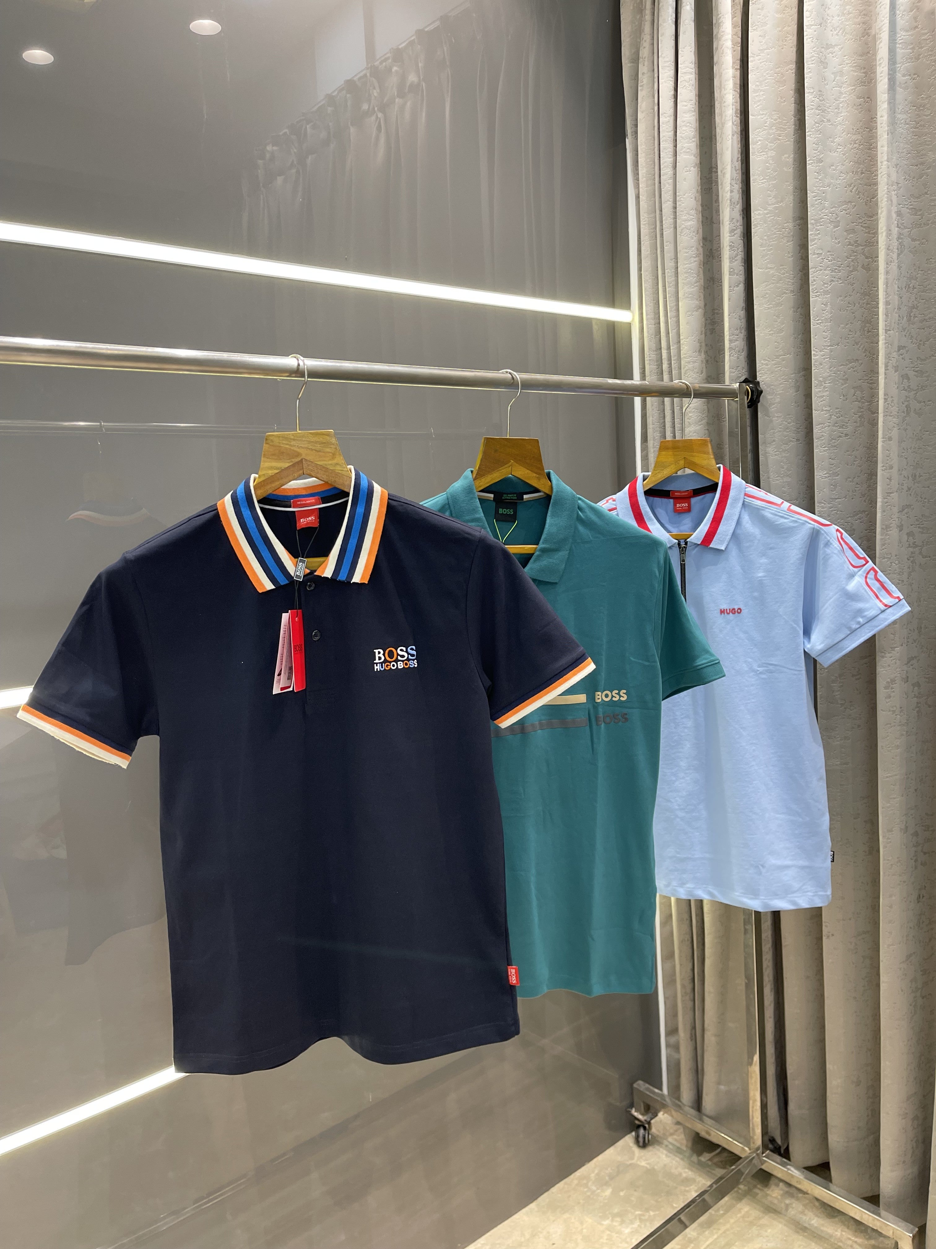 Big sale Boss Pastel Green Printed Premium Polo T-Shirt