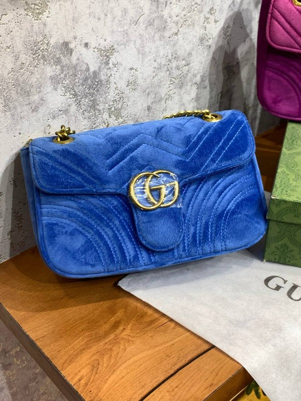 GUCC I MARMONT VELVET BLUE