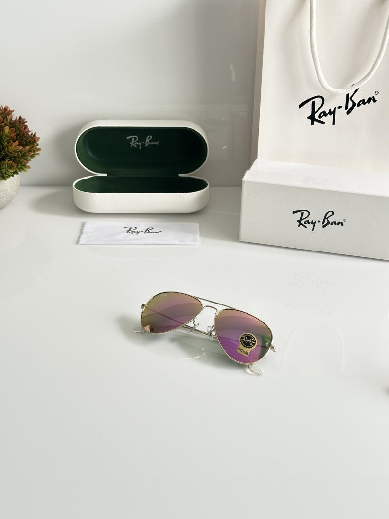 Rayban Aviator Gold Pink Mercury