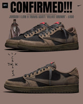 Jordan 1 Low X Travis Scott Velvet Brown Semi UA 167