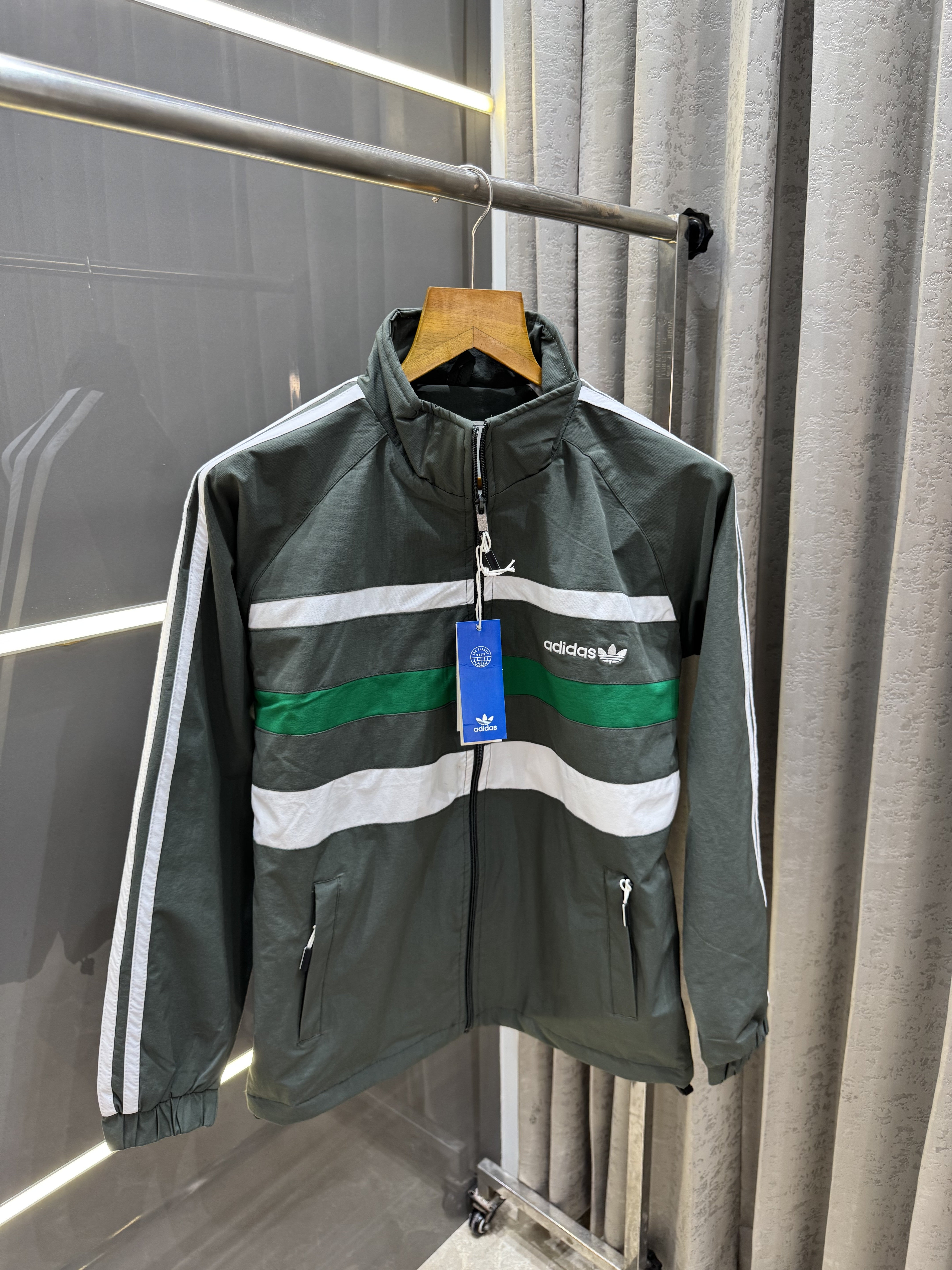 Big sale ADIDA.S GREY PRINTED PREMIUM JACKET