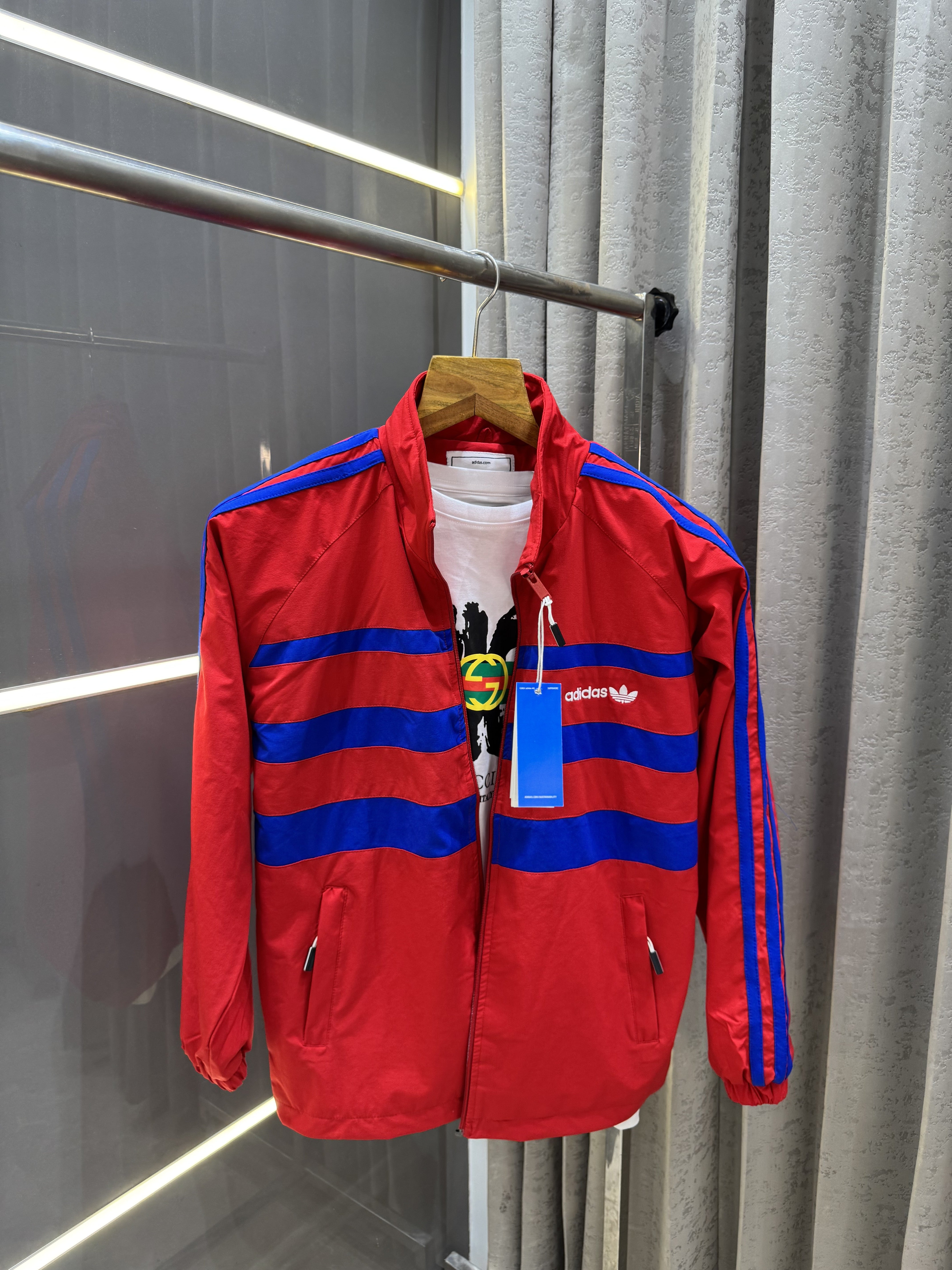 Big sale ADIDA.S RED PRINTED PREMIUM JACKET