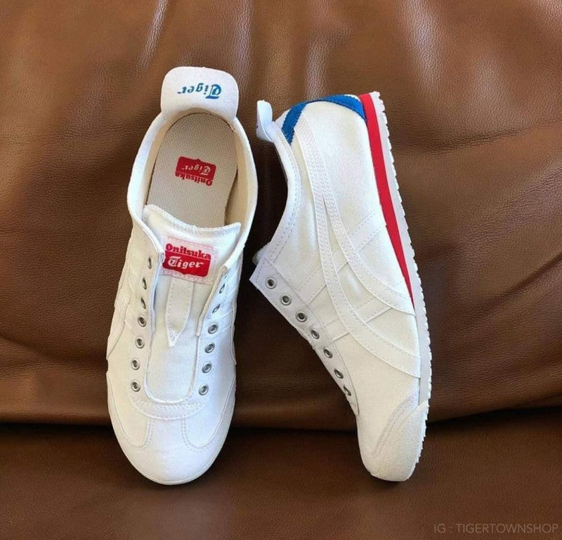 ONITSUKA tiger MEXICO 66 SLIP ON WHITE RED BLUE