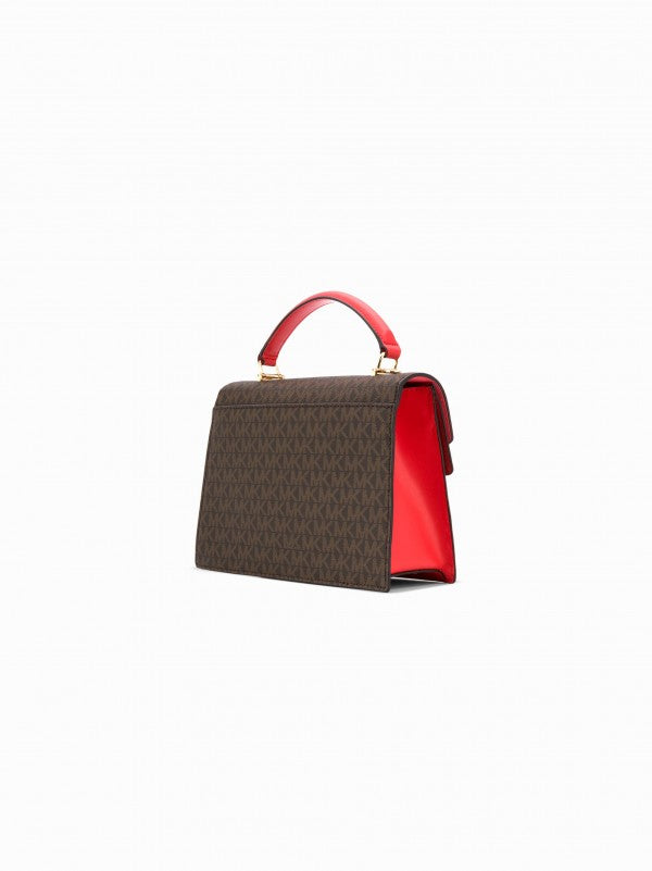 MICHAEL Michael Kors Ludlow Signature Leather Satchel Bag with box 72