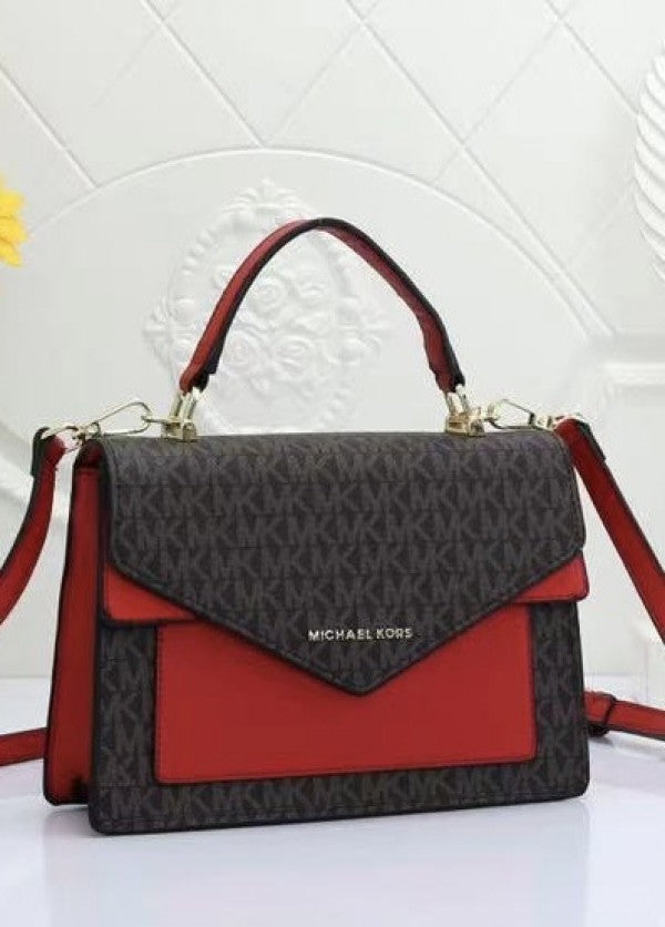 MICHAEL Michael Kors Ludlow Signature Leather Satchel Bag with box 72