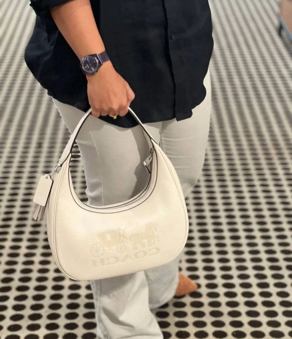 COAC H CARMEN SHOULDER BAG IN SIGNATURE JACQUARD With folding box 192