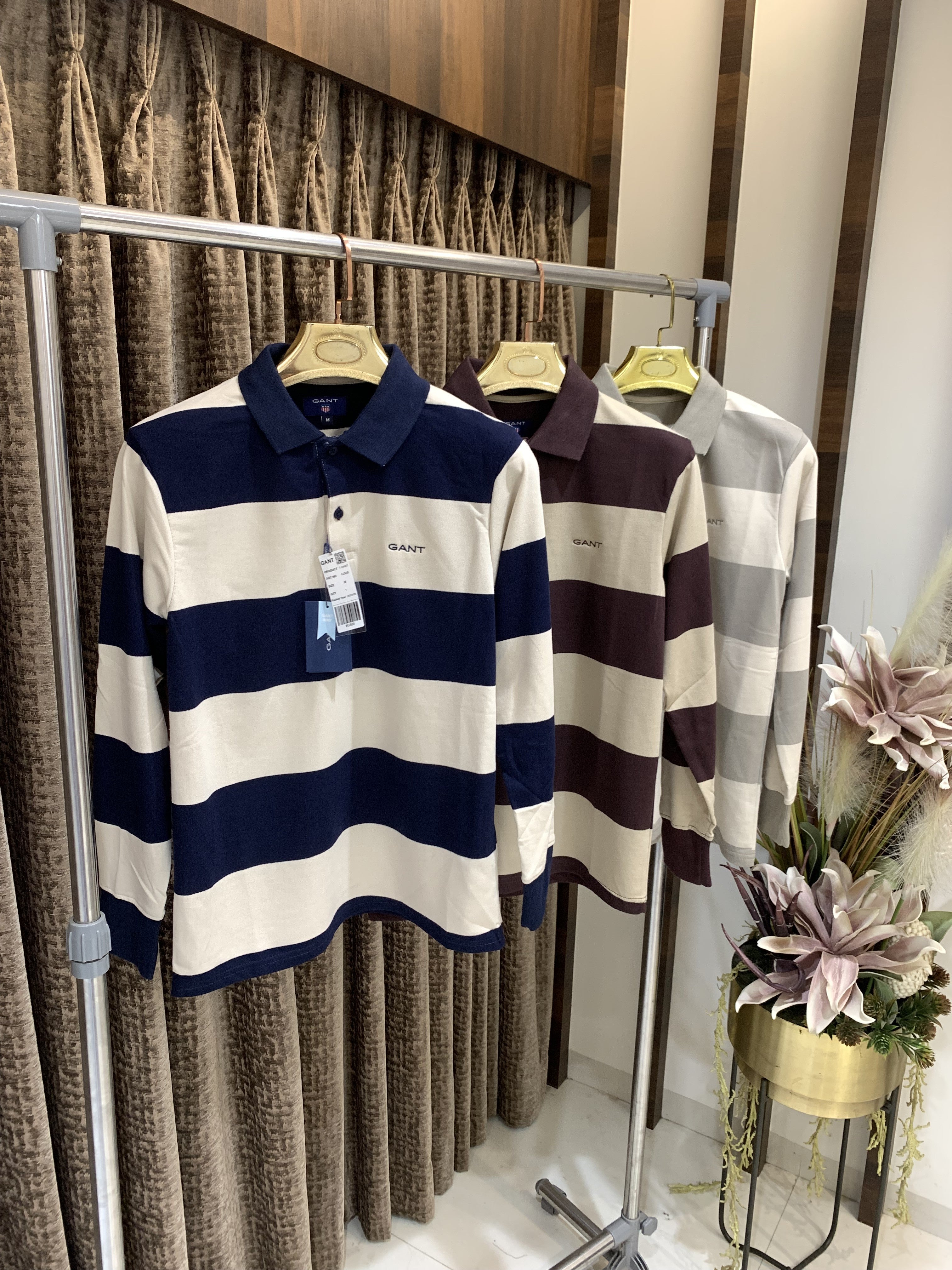 Gan t full sleeves polo tshirt Grey CC 205