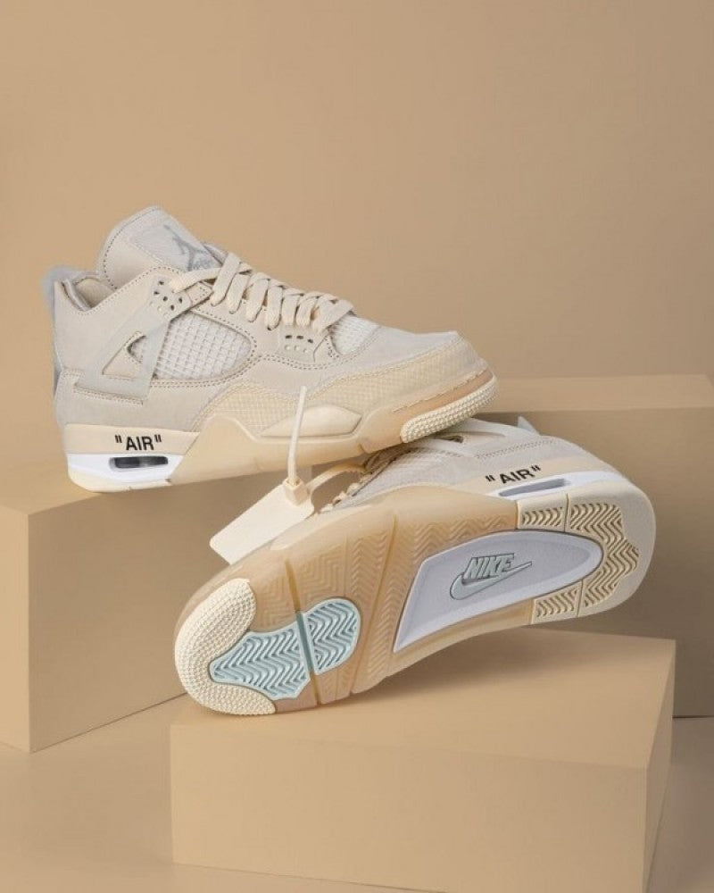 Air Jordan Retro 4 Off White Sail Semi UA (198)