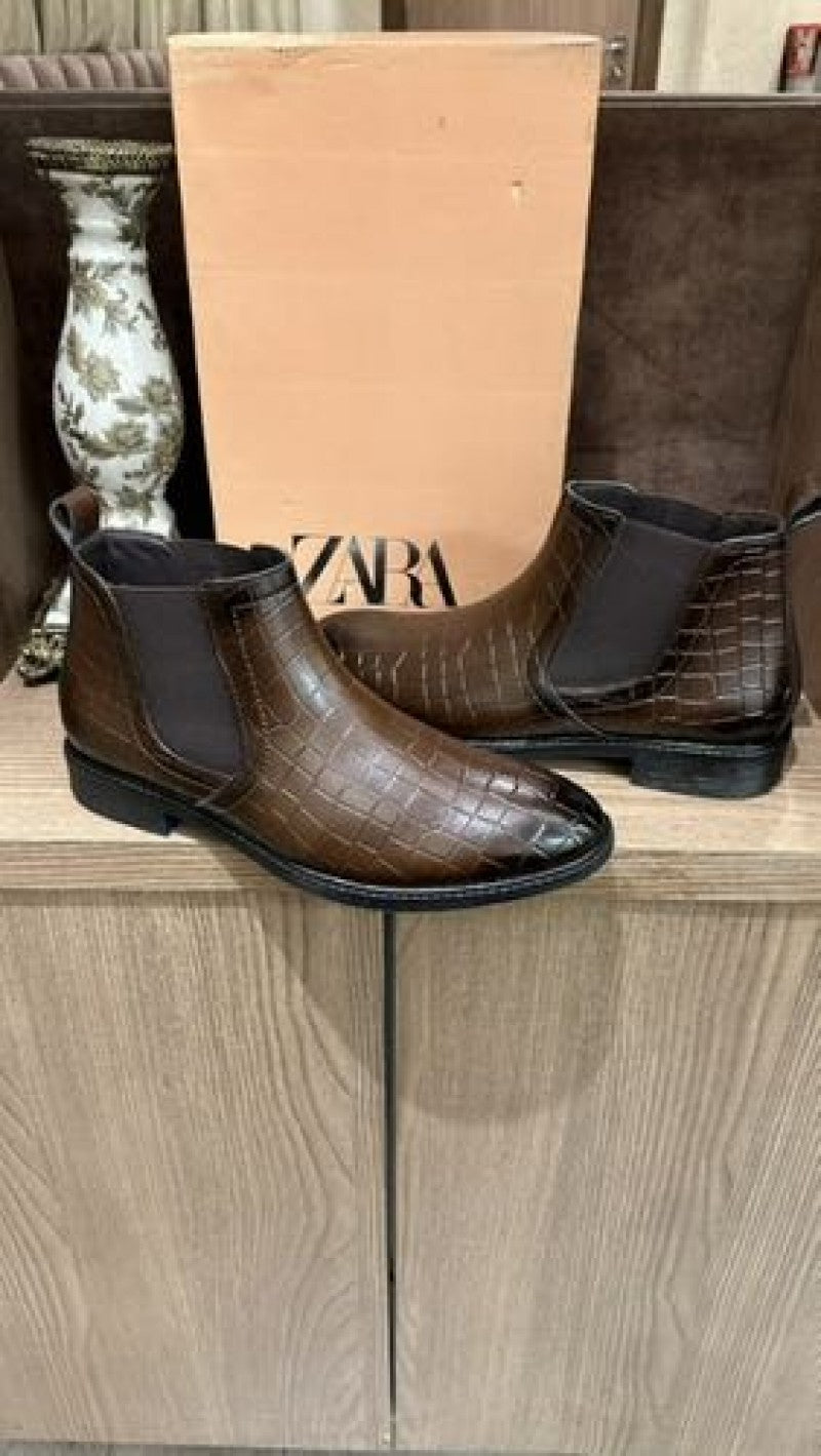 ZAR A BROWN LONG SHOES