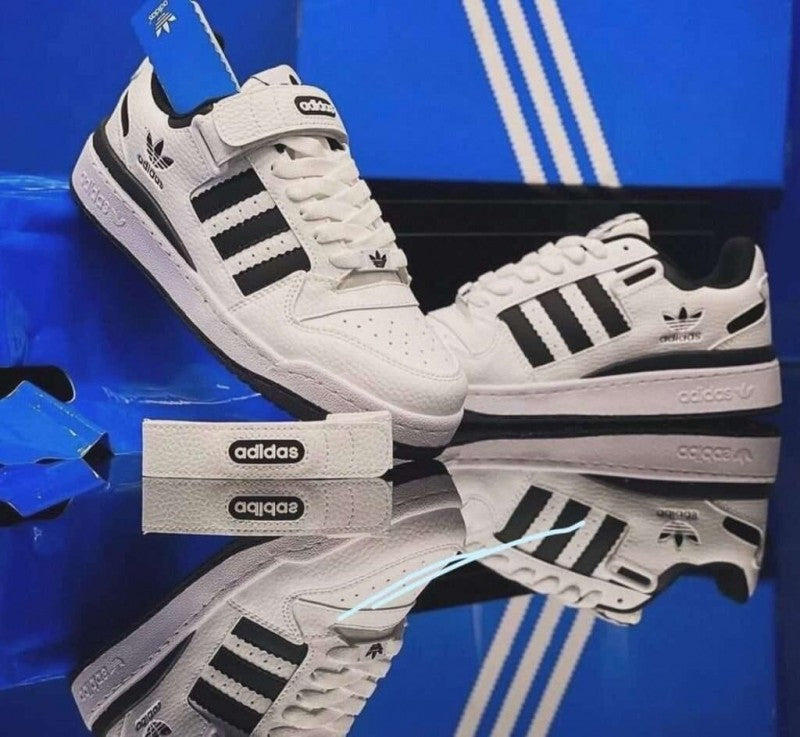 .adidas forum low white black