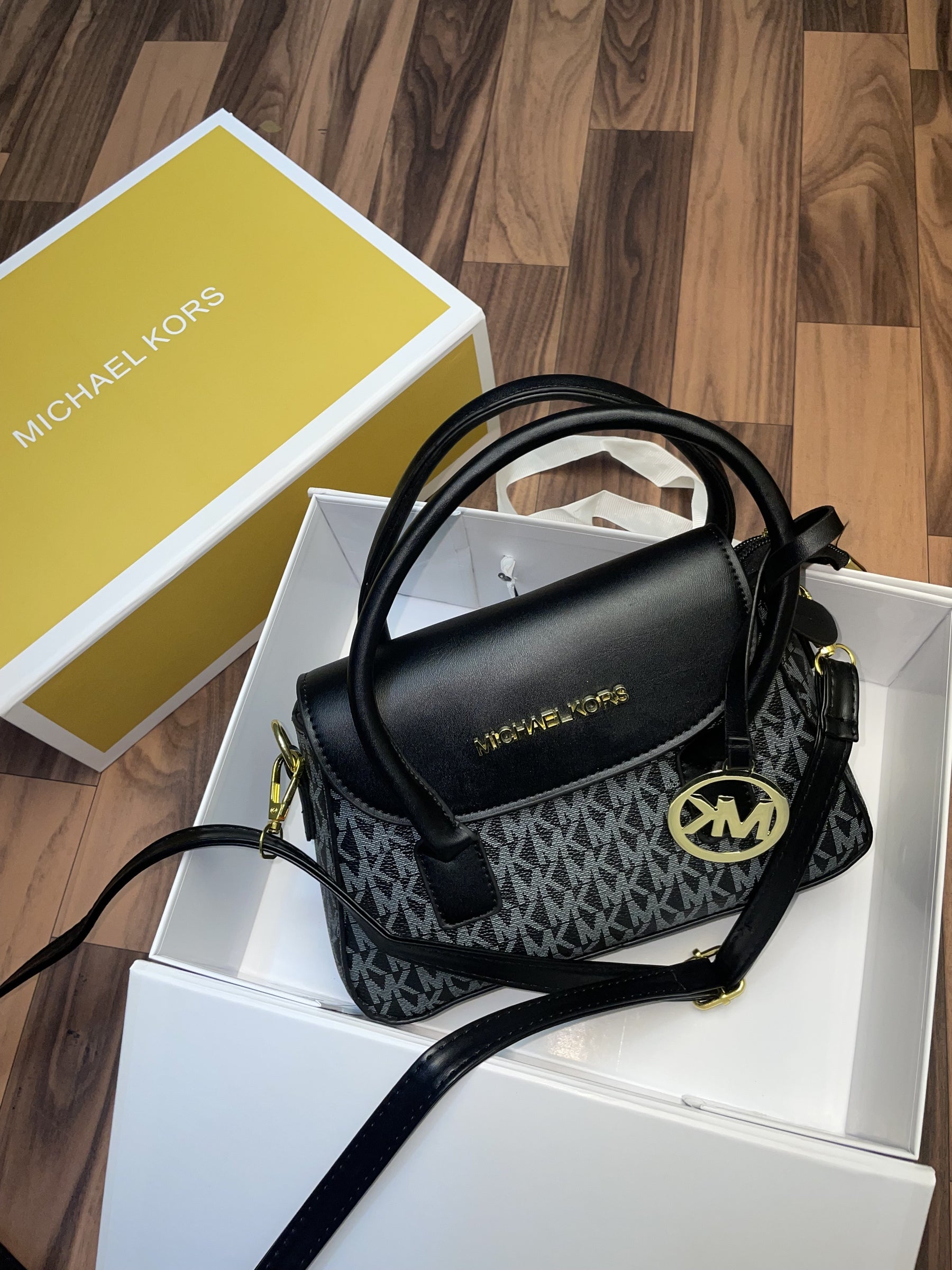 Michael Kors Katya Small Leather Satchel Crossbody Handbag With folding box 273