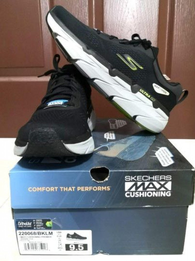 Skecherss Go Run Maxcushion Black White Gray