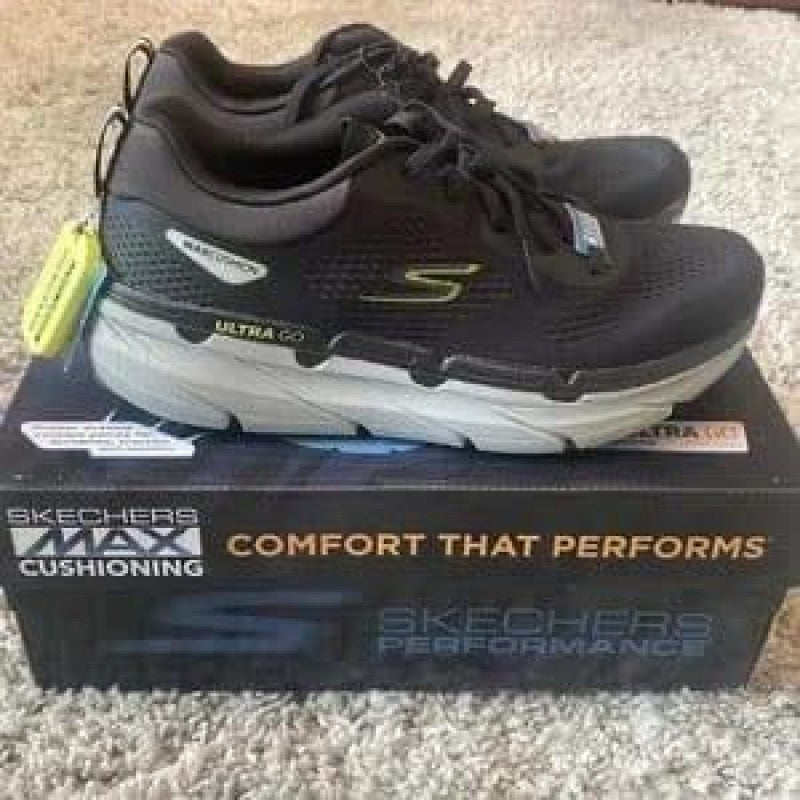 Skecherss Go Run Maxcushion Black White Gray