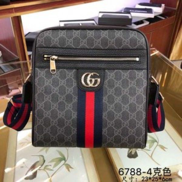 GUCC I MONOGRAM SHOULDER BAG