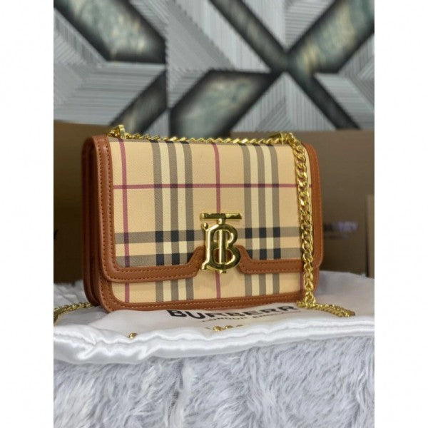 BURBERR Y MONOGRAM SLING WITH OG BOX DUST BAG AND BILLS 1016