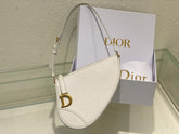 Christian  Dior  CD  Saddle  Rodeo  Bag  Pouch  With  OG  Box  &  Dust  Bag  (379  White)