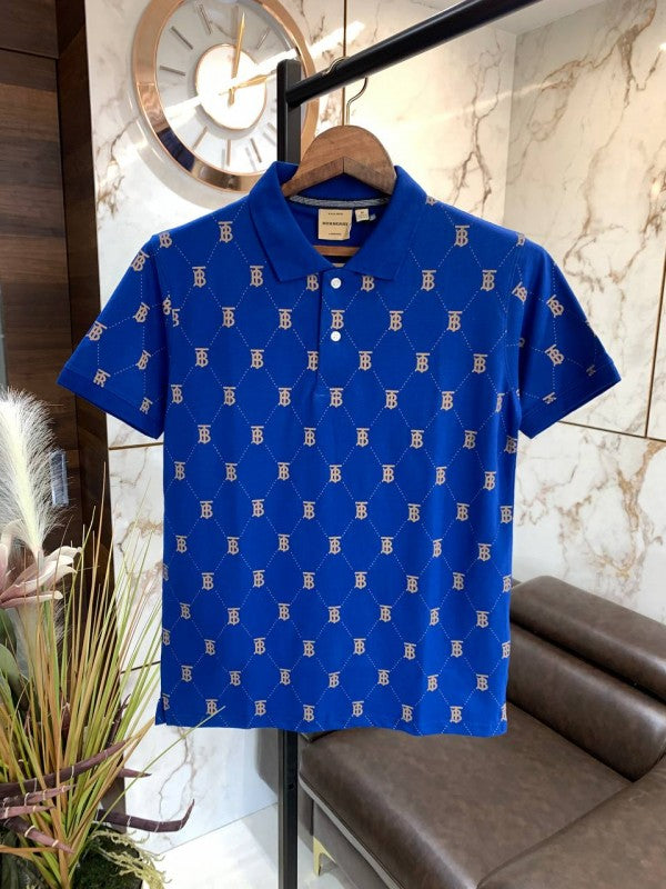 BURBERR Y POLO T-SHIRT 1087 BLUE