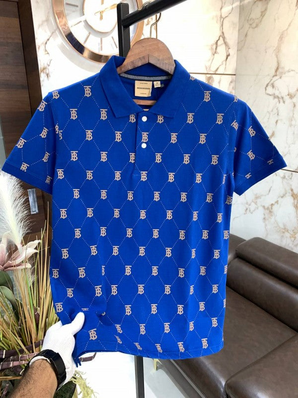 BURBERR Y POLO T-SHIRT 1087 BLUE