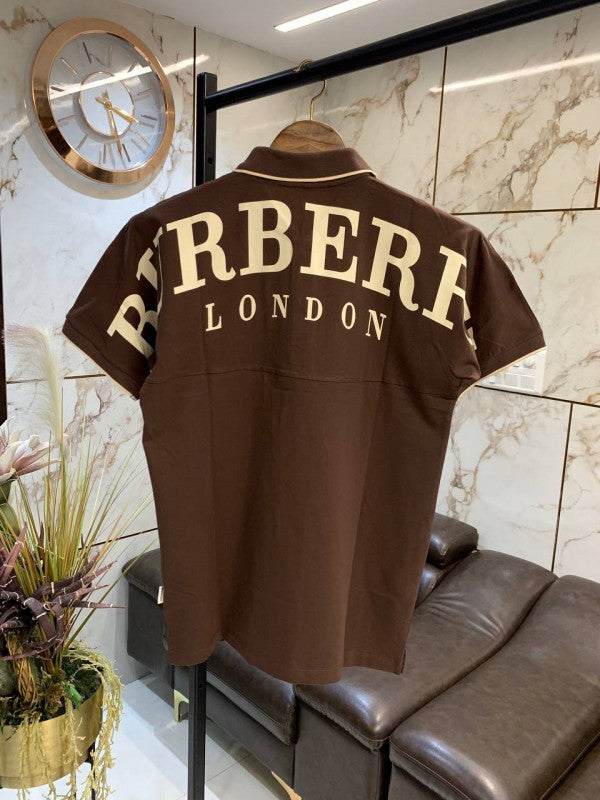 BURBERR Y POLO T-SHIRTS 1099 BROWN