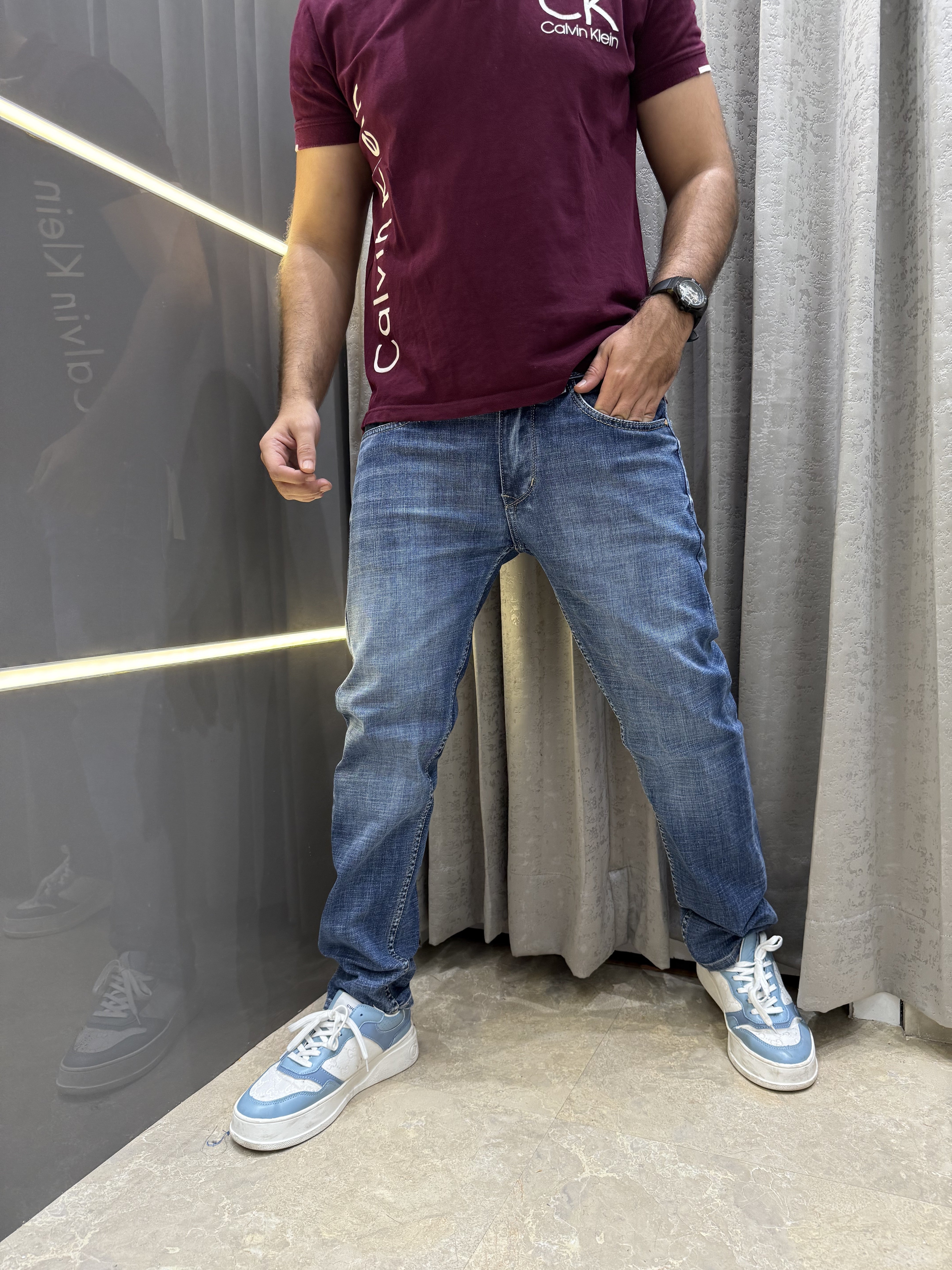 Versace Embroidery Print Premium Denim