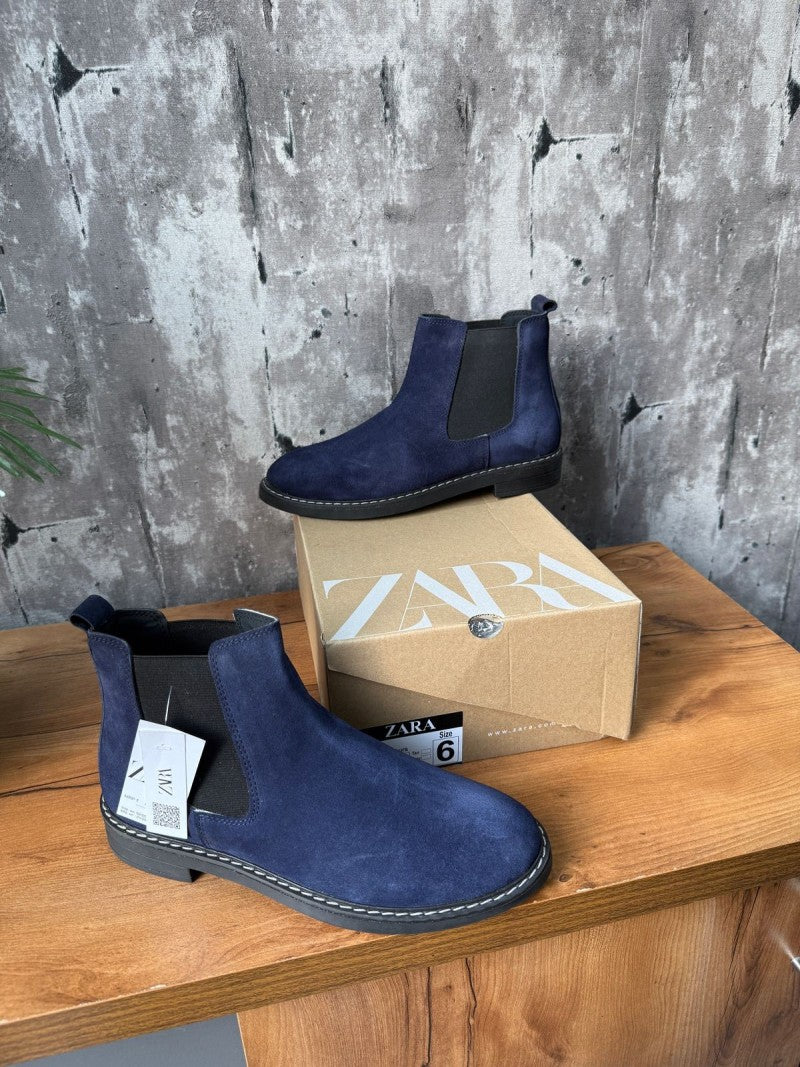 Zarra chelsea boots navy suede