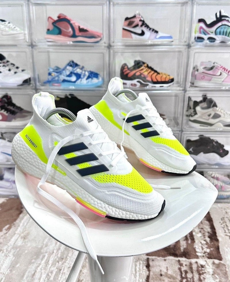 Adi daS ultraboost 21 solar white neon ms dhoni edition