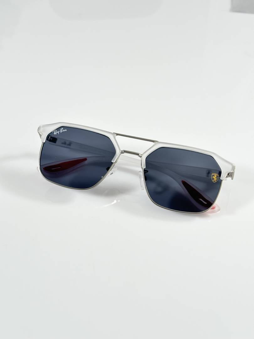Rayban 04 Ice Black Red Tip
