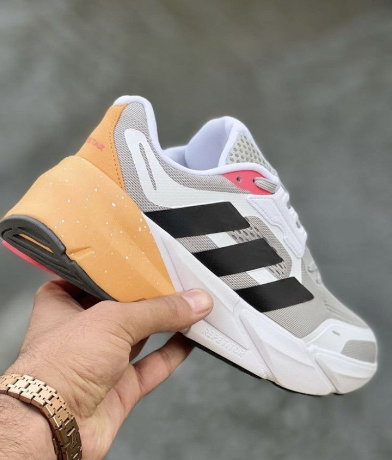 adistar running grey one carbon flash orange