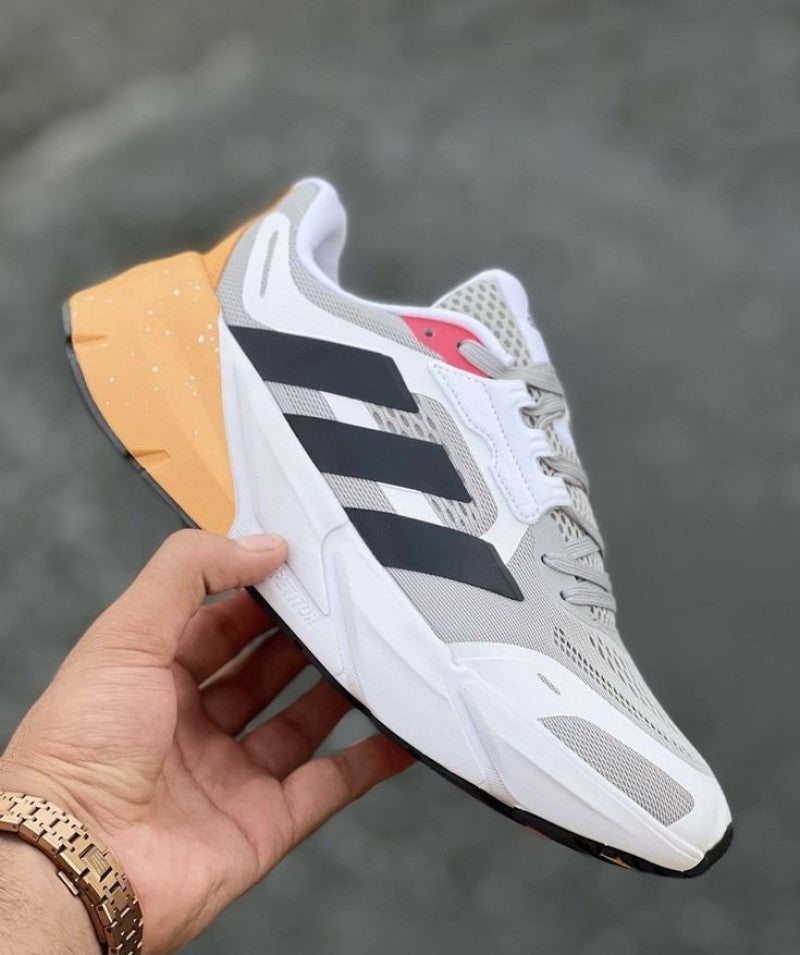adistar running grey one carbon flash orange