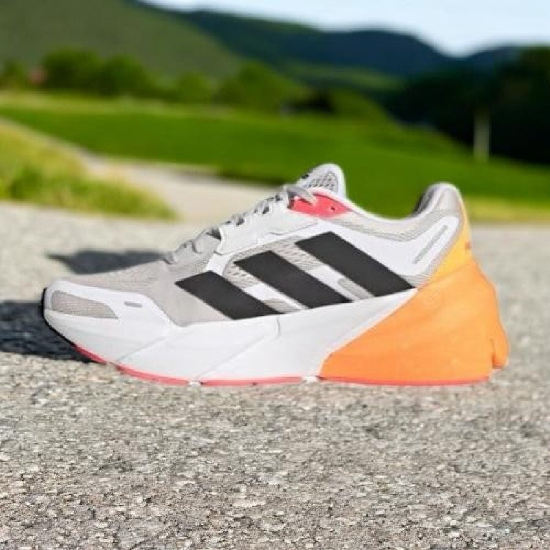 adistar running grey one carbon flash orange
