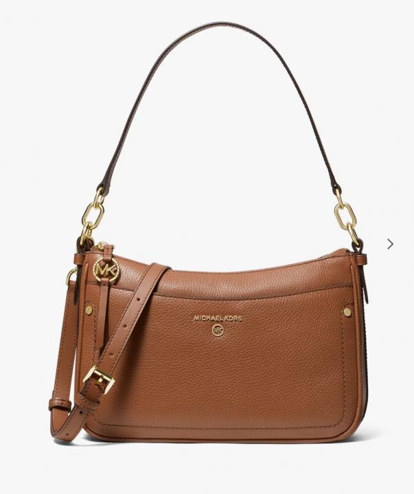 michael  kors jet set medium leather crossbody bag with box 390