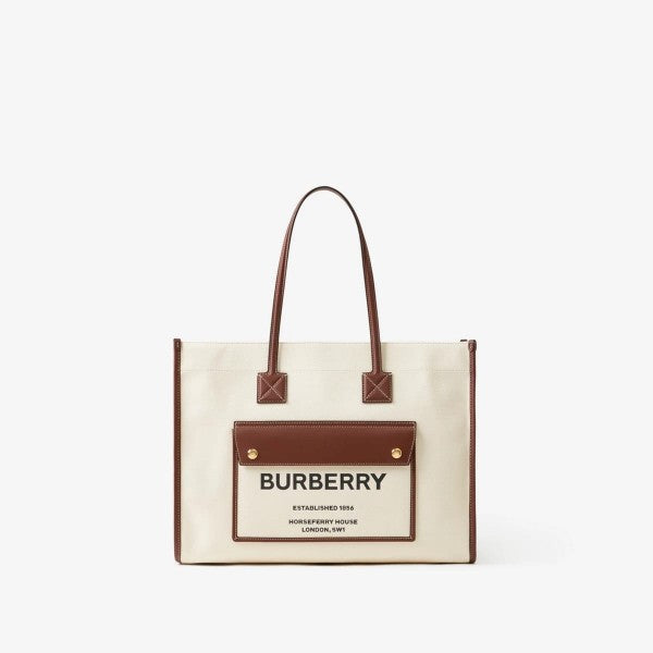 Burberry  Freya  Tote  With  OG  Box  &  Dust  Bag  (Brown  Canvas  41292)