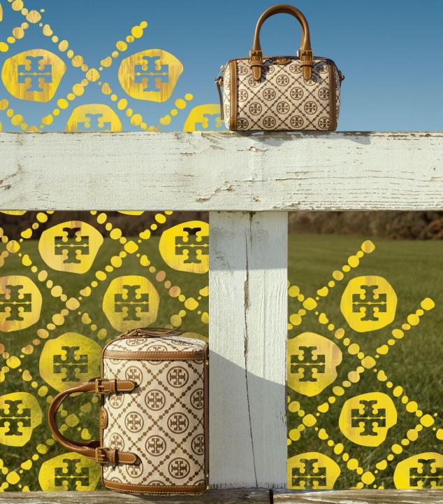 Tory burch mini monogram speedy bag with og box 20cm