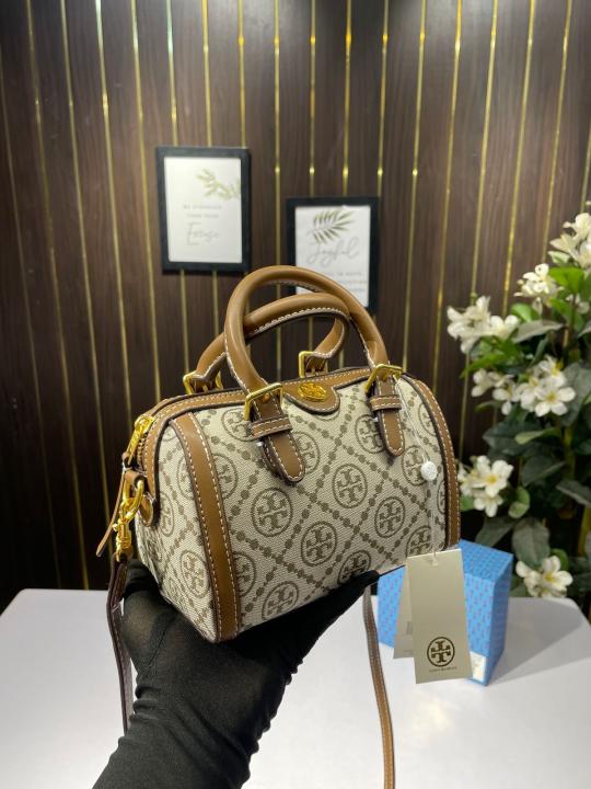 Tory burch mini monogram speedy bag with og box 20cm