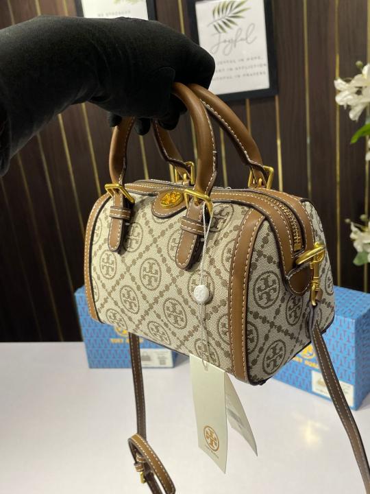 Tory burch mini monogram speedy bag with og box 20cm