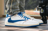 Travis Scott X Nik e Air Jordan 1 Low Fragment Heat Sneakers