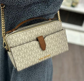 michael kors double zip crossbody with box 414