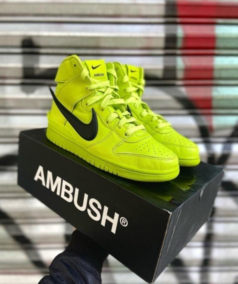 Nik ee Dunk High x Ambush Flash Lime